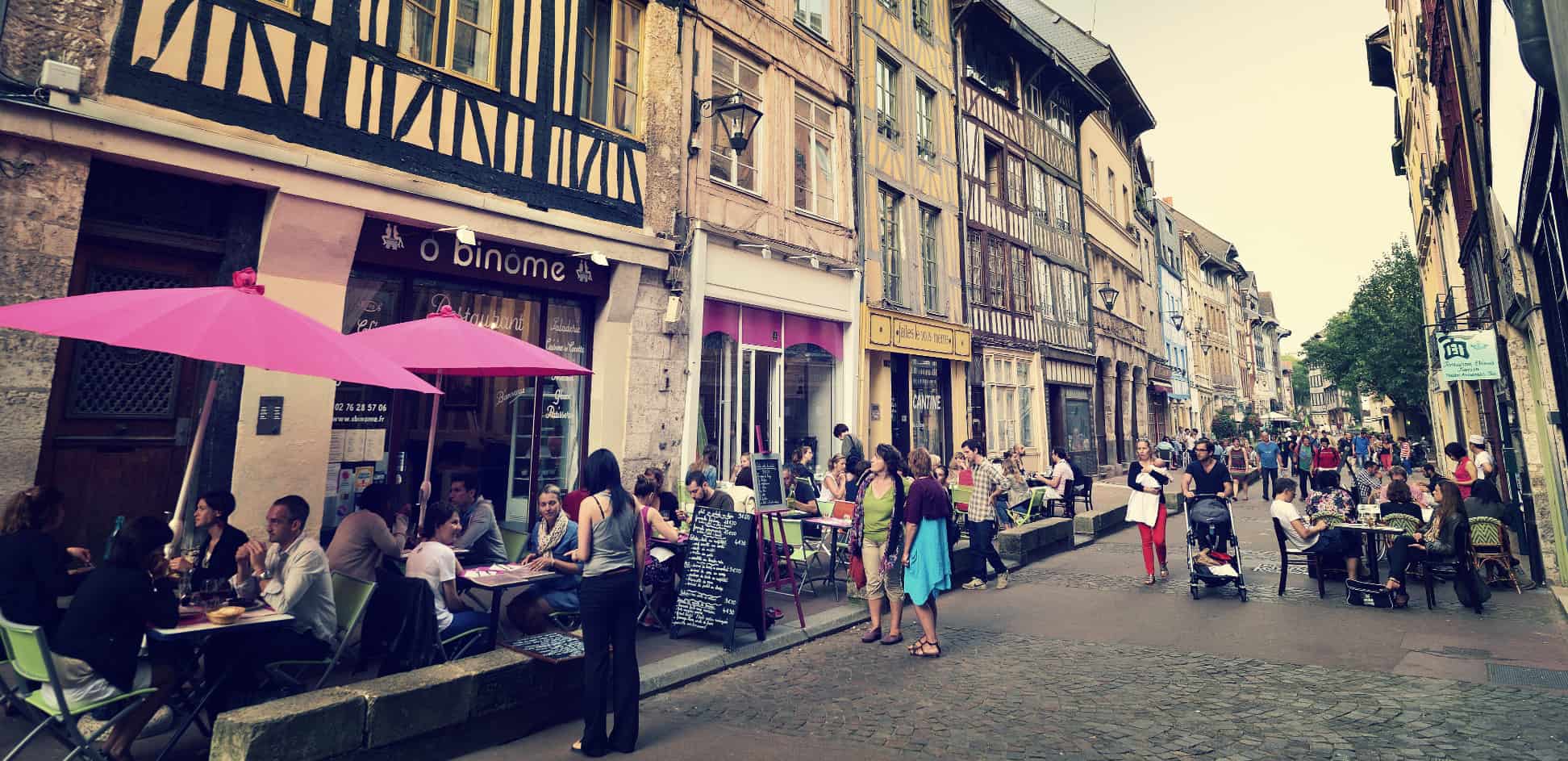 terraces in Rouen
